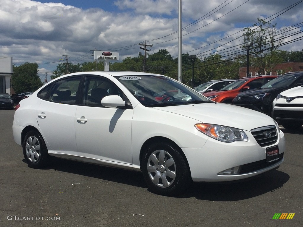 2009 Elantra GLS Sedan - Captiva White / Beige photo #3