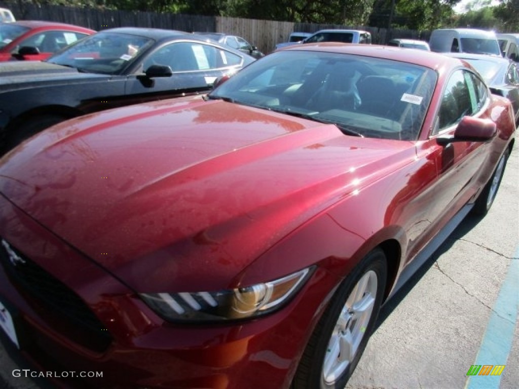 2017 Mustang V6 Coupe - Ruby Red / Ebony photo #2