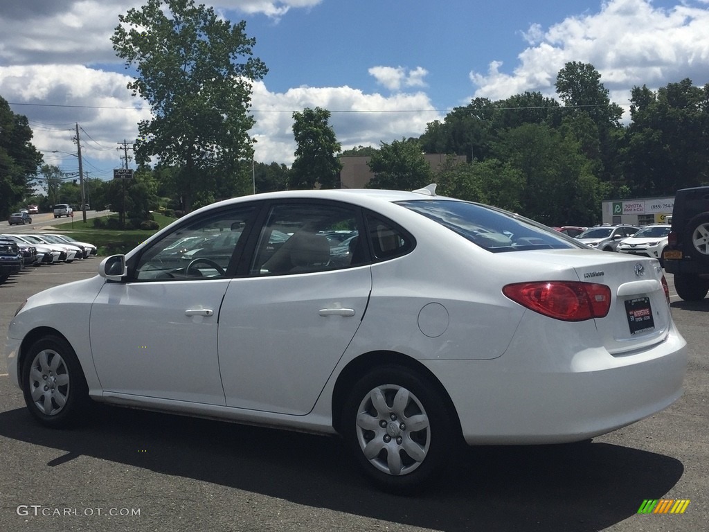 2009 Elantra GLS Sedan - Captiva White / Beige photo #6