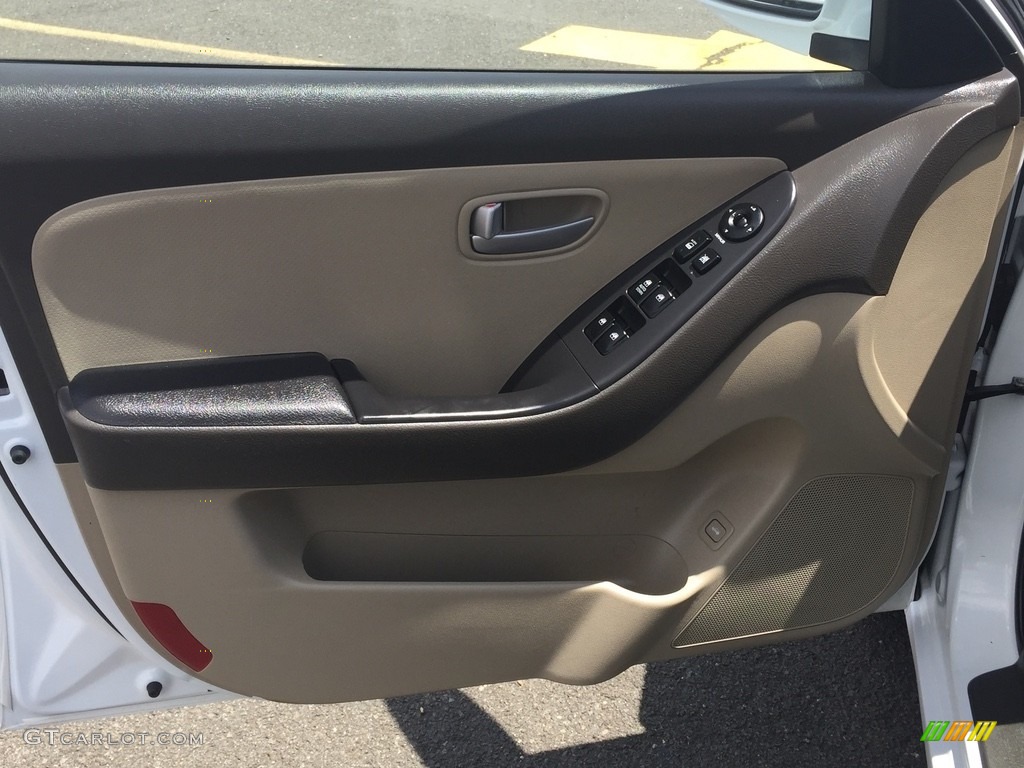 2009 Elantra GLS Sedan - Captiva White / Beige photo #7