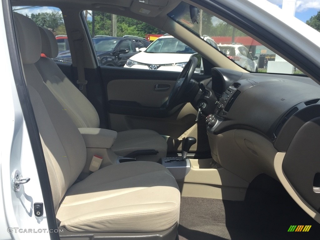 2009 Elantra GLS Sedan - Captiva White / Beige photo #20