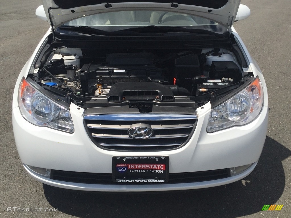 2009 Elantra GLS Sedan - Captiva White / Beige photo #23