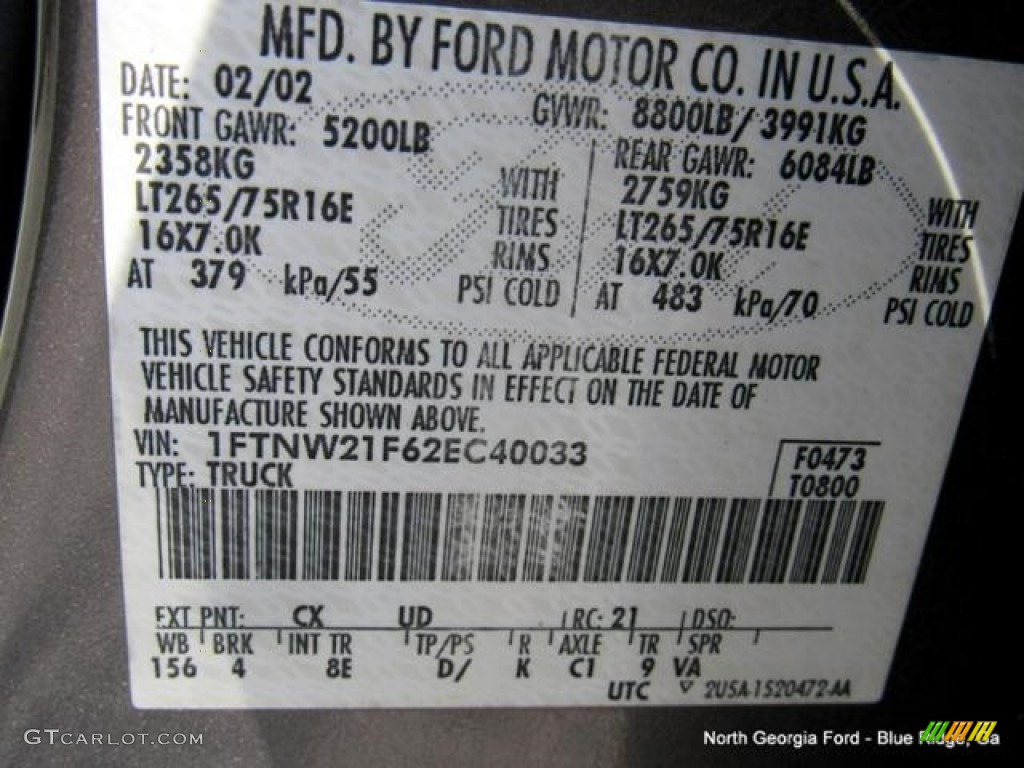 2002 F250 Super Duty Lariat Crew Cab 4x4 - Dark Shadow Grey Metallic / Medium Flint photo #25