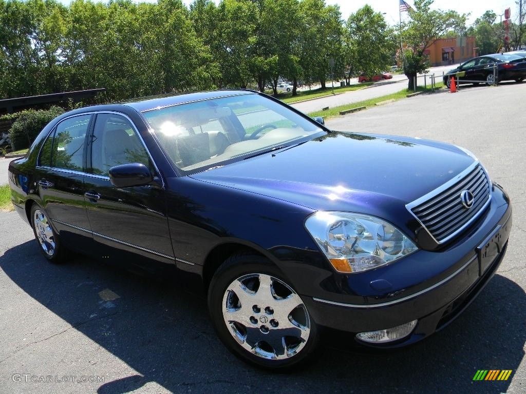 2003 LS 430 Sedan - Blue Onyx Pearl / Ivory photo #3
