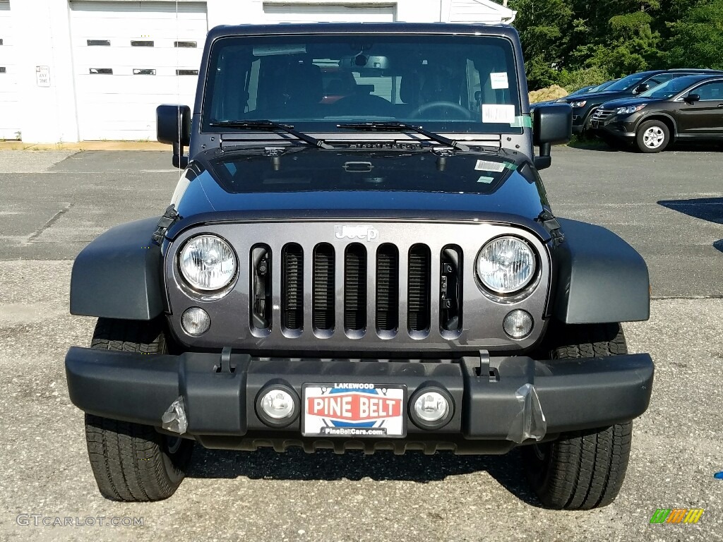 2016 Wrangler Unlimited Sport 4x4 - Granite Crystal Metallic / Black photo #2