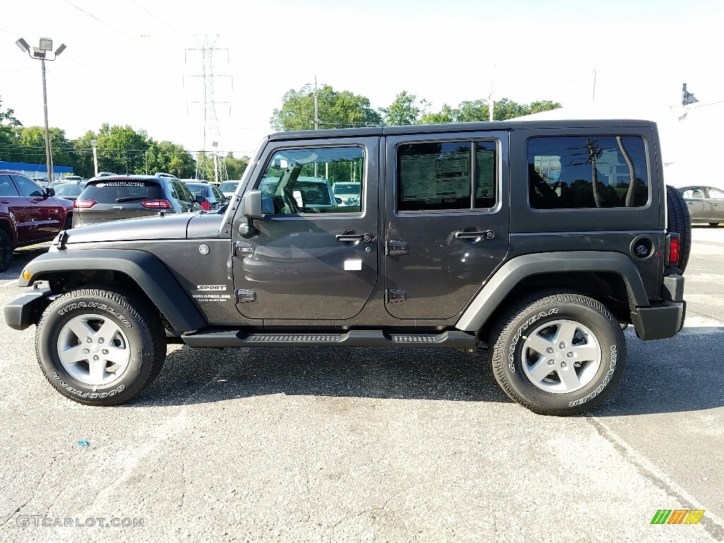 2016 Wrangler Unlimited Sport 4x4 - Granite Crystal Metallic / Black photo #3