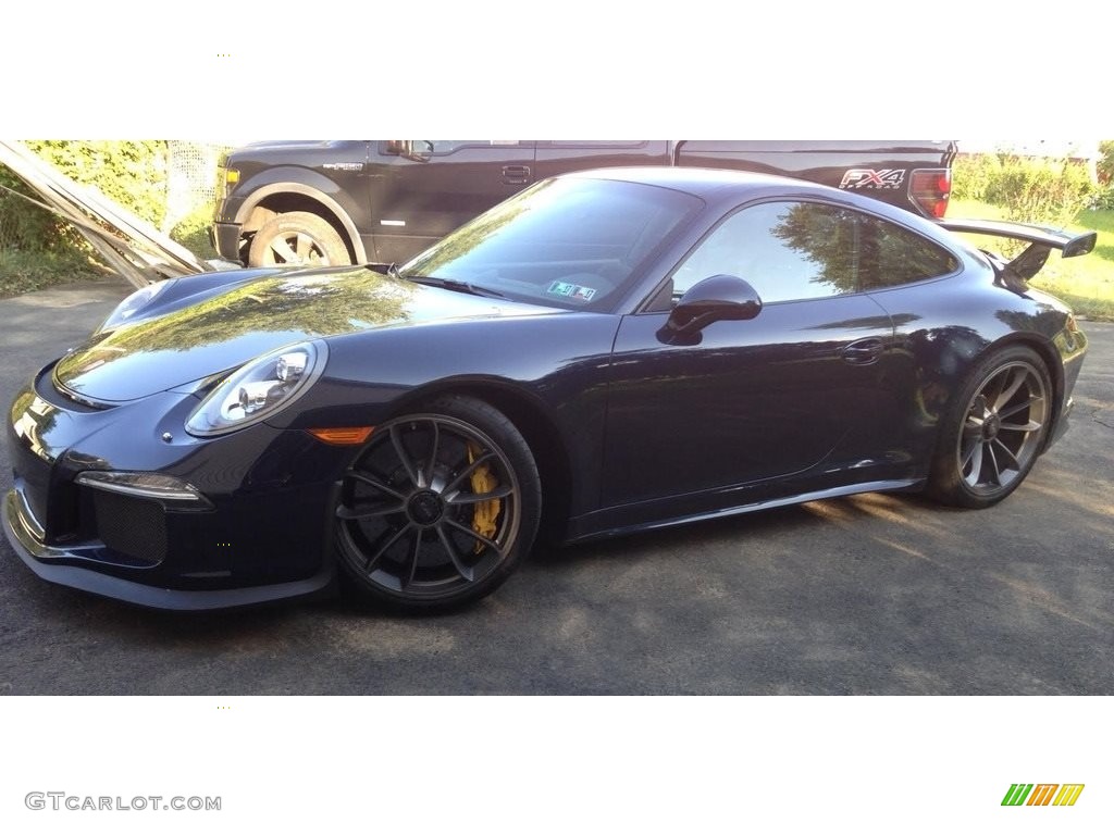 2015 911 GT3 - Dark Blue Metallic / Black photo #1