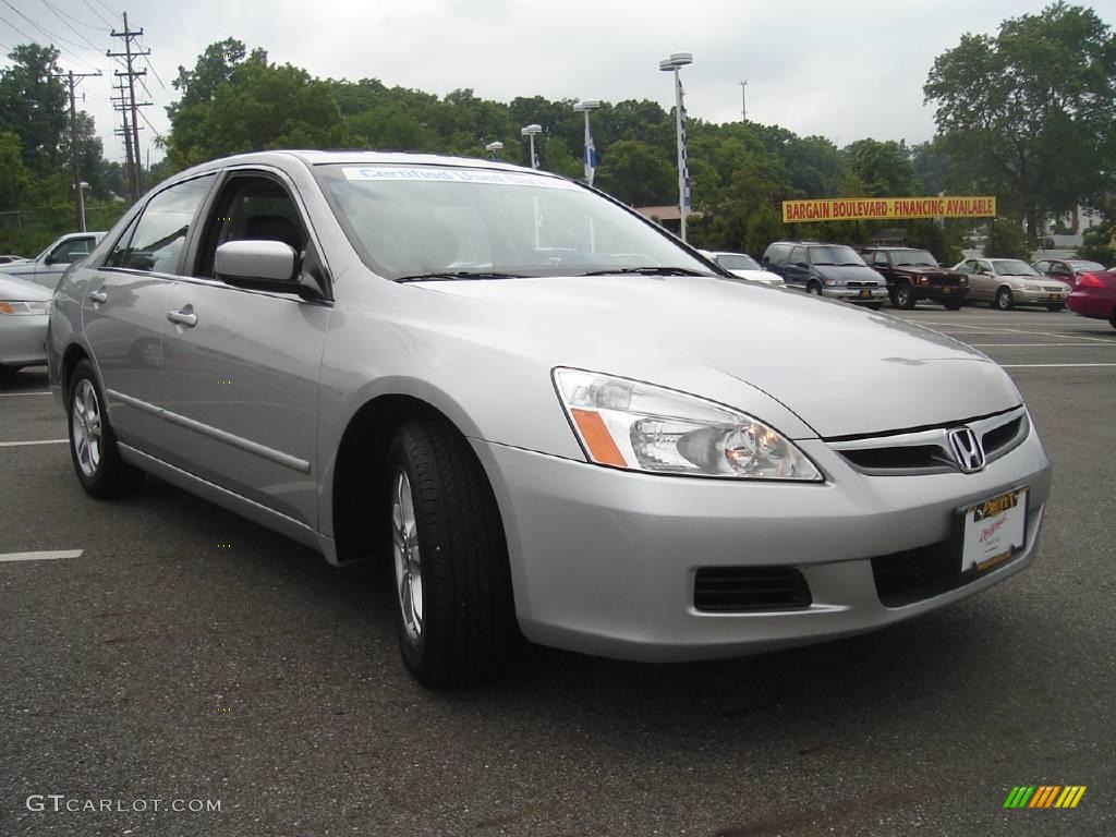 2006 Accord EX-L Sedan - Alabaster Silver Metallic / Black photo #7