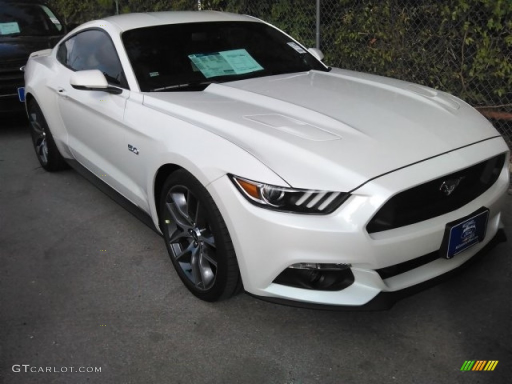 2017 Mustang GT Premium Coupe - White Platinum / Dark Saddle photo #1