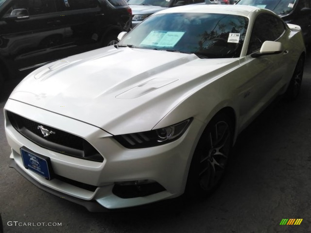 2017 Mustang GT Premium Coupe - White Platinum / Dark Saddle photo #7