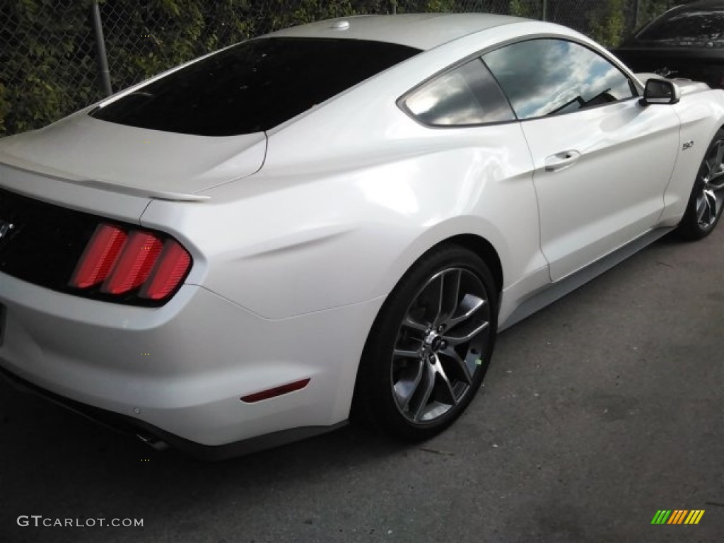 2017 Mustang GT Premium Coupe - White Platinum / Dark Saddle photo #12