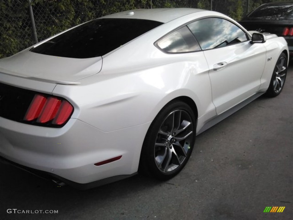 2017 Mustang GT Premium Coupe - White Platinum / Dark Saddle photo #13