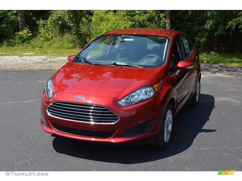 2016 Fiesta SE Sedan - Ruby Red Metallic / Charcoal Black photo #8