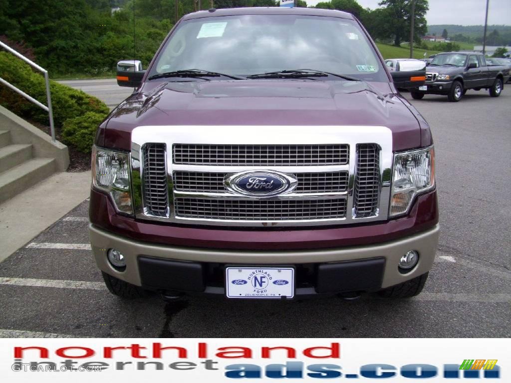 2009 F150 King Ranch SuperCrew 4x4 - Royal Red Metallic / Chaparral Leather/Camel photo #6