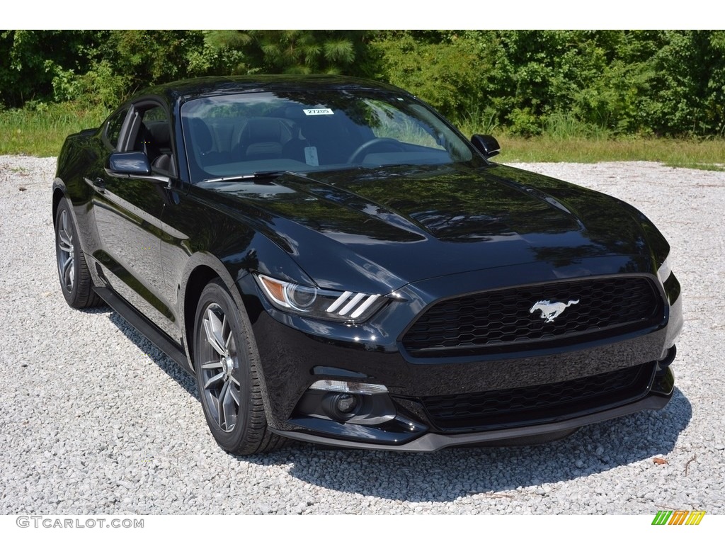 Shadow Black 2017 Ford Mustang Ecoboost Coupe Exterior Photo #114555602