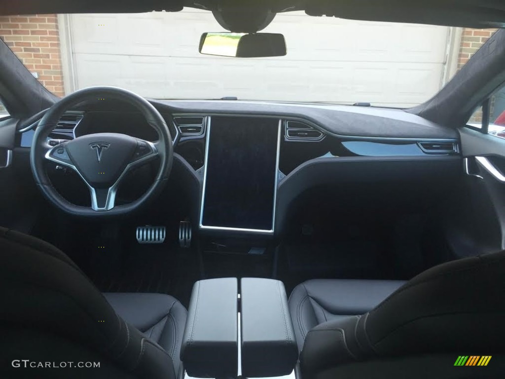 2014 Model S P85D Performance - Red Multi-Coat / Black photo #9
