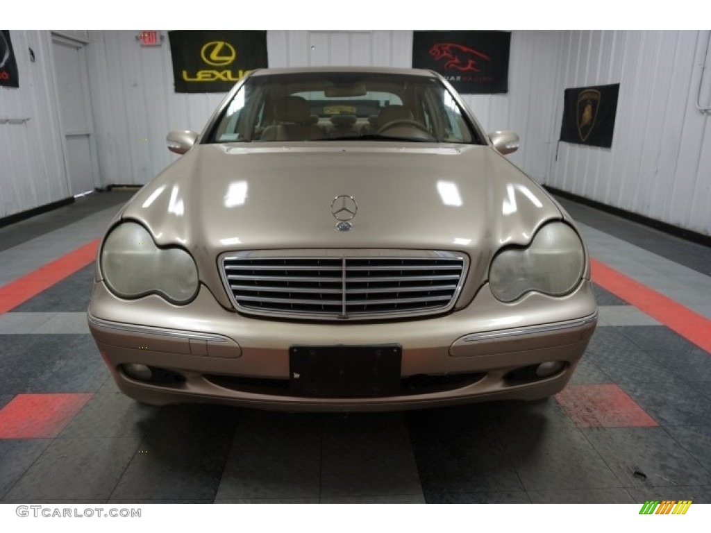 2003 C 240 Sedan - Desert Silver Metallic / Java photo #4