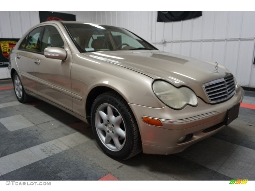 2003 C 240 Sedan - Desert Silver Metallic / Java photo #5