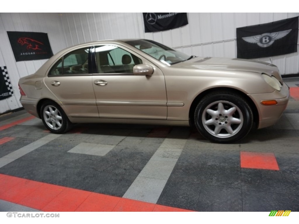 2003 C 240 Sedan - Desert Silver Metallic / Java photo #6