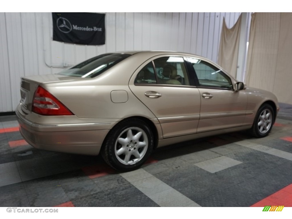 2003 C 240 Sedan - Desert Silver Metallic / Java photo #7