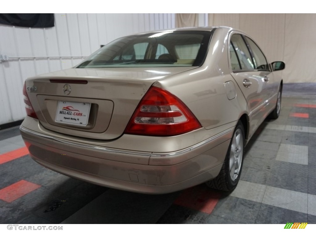 2003 C 240 Sedan - Desert Silver Metallic / Java photo #8