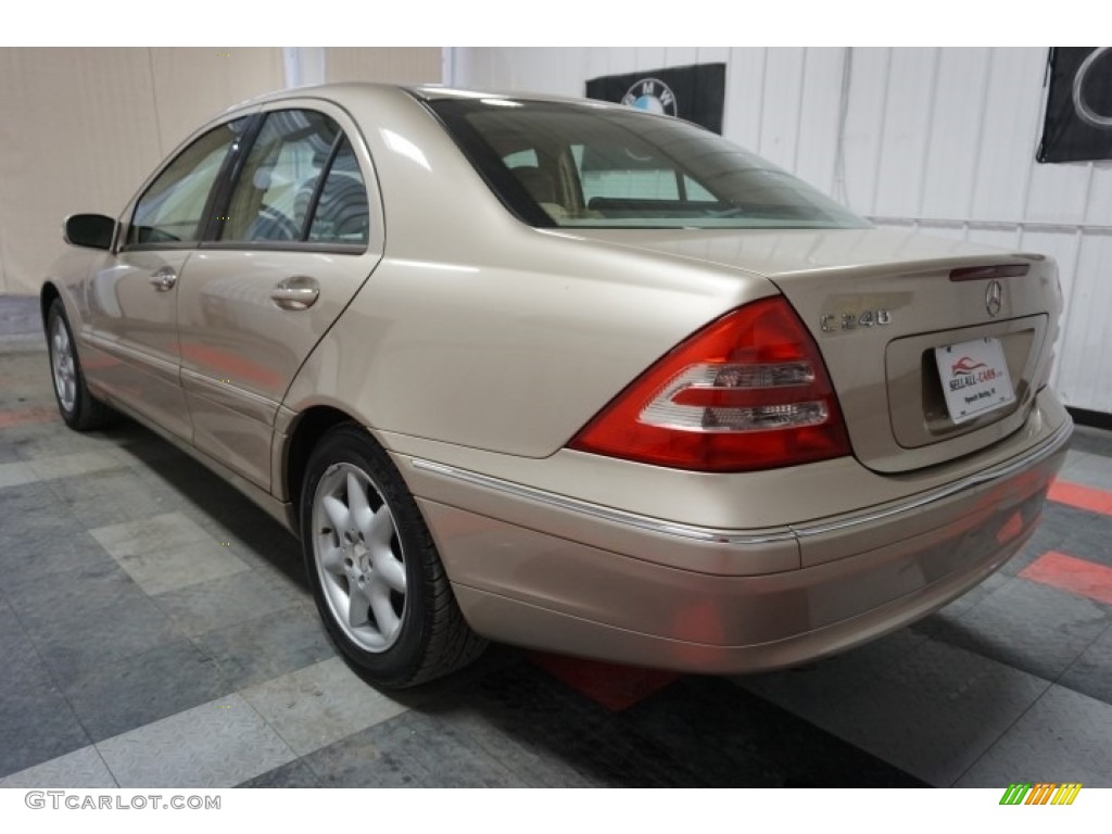 2003 C 240 Sedan - Desert Silver Metallic / Java photo #10