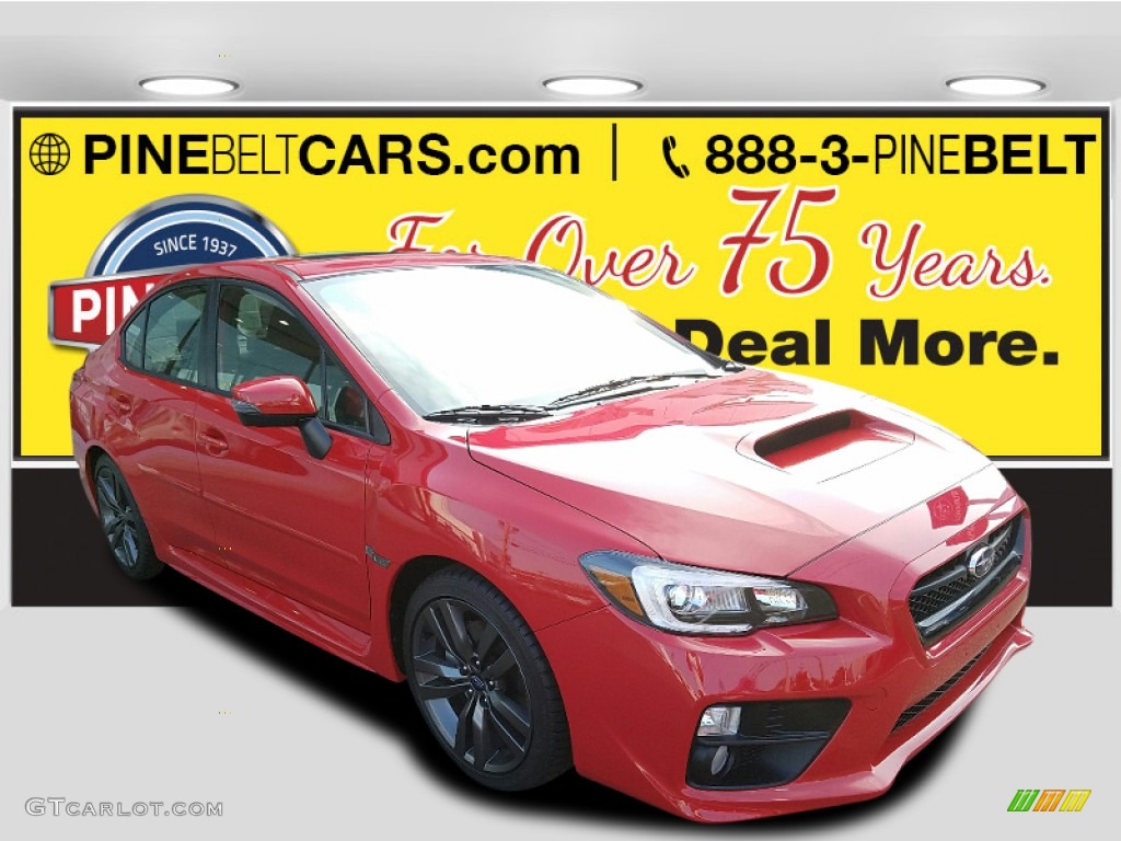 2017 WRX Limited - Pure Red / Carbon Black photo #1