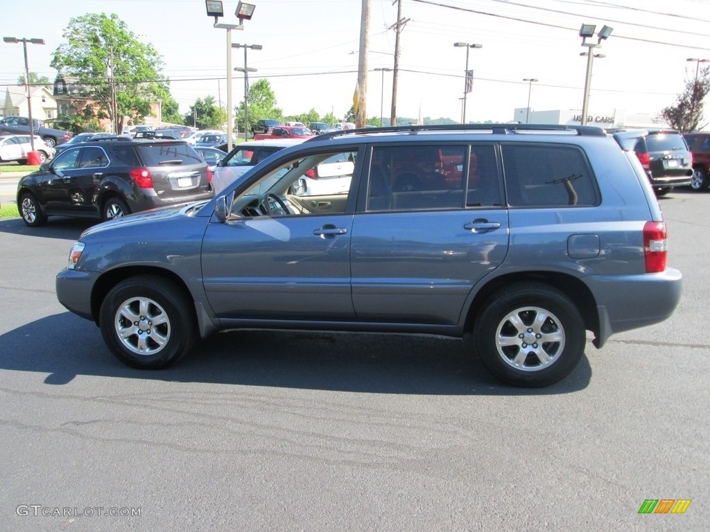 2007 Highlander V6 4WD - Bluestone Metallic / Ivory Beige photo #9