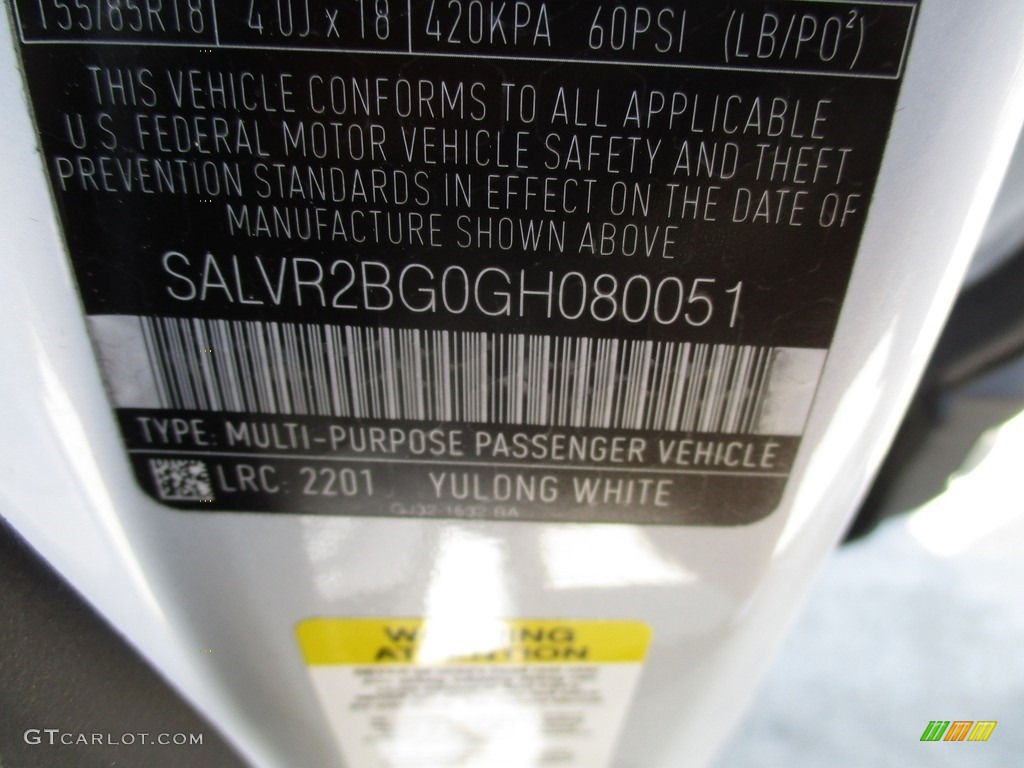 2016 Range Rover Evoque HSE - Yulong White Metalllic / Ebony/Ebony photo #19