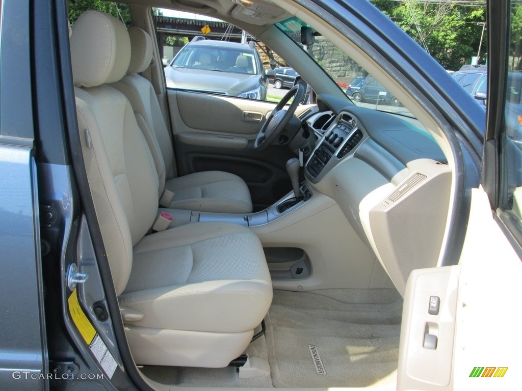 2007 Highlander V6 4WD - Bluestone Metallic / Ivory Beige photo #17