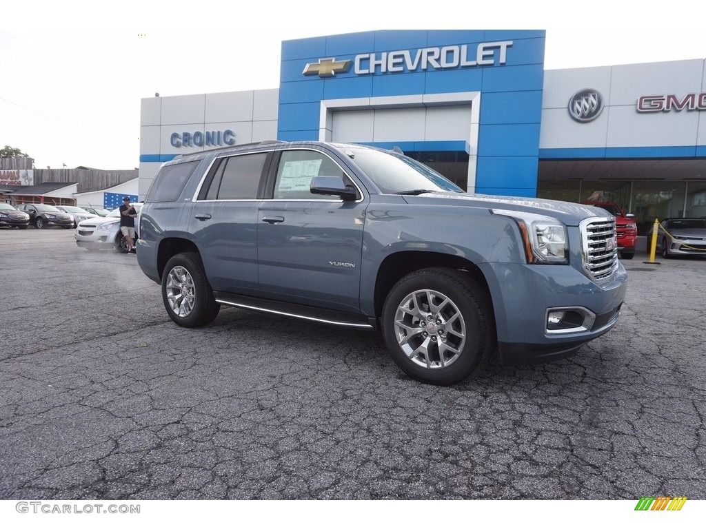 2016 Yukon SLT - Light Steel Gray Metallic / Jet Black photo #1