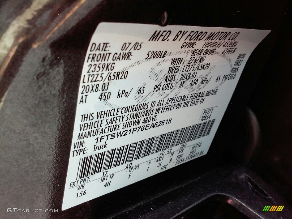 2006 F250 Super Duty Lariat Crew Cab 4x4 - Dark Stone Metallic / Tan photo #24