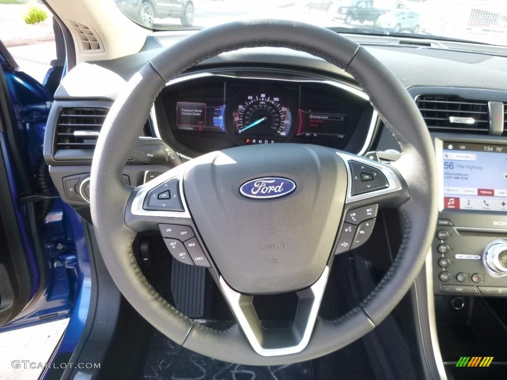2017 Ford Fusion Titanium AWD Medium Soft Ceramic Steering Wheel Photo #114585636