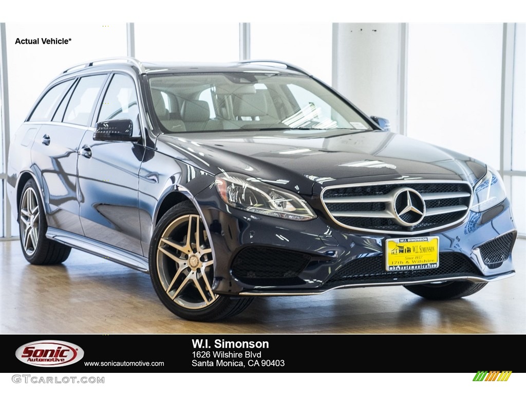2016 E 350 4Matic Wagon - Lunar Blue Metallic / Silk Beige/Espresso Brown photo #1
