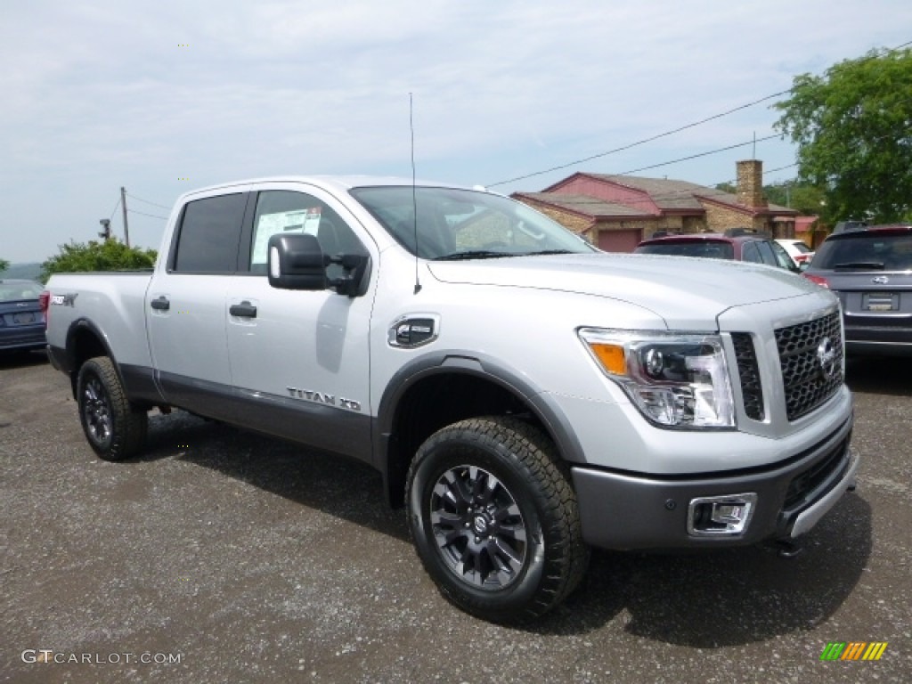 Brilliant Silver 2016 Nissan TITAN XD PRO-4X Crew Cab 4x4 Exterior Photo #114591630