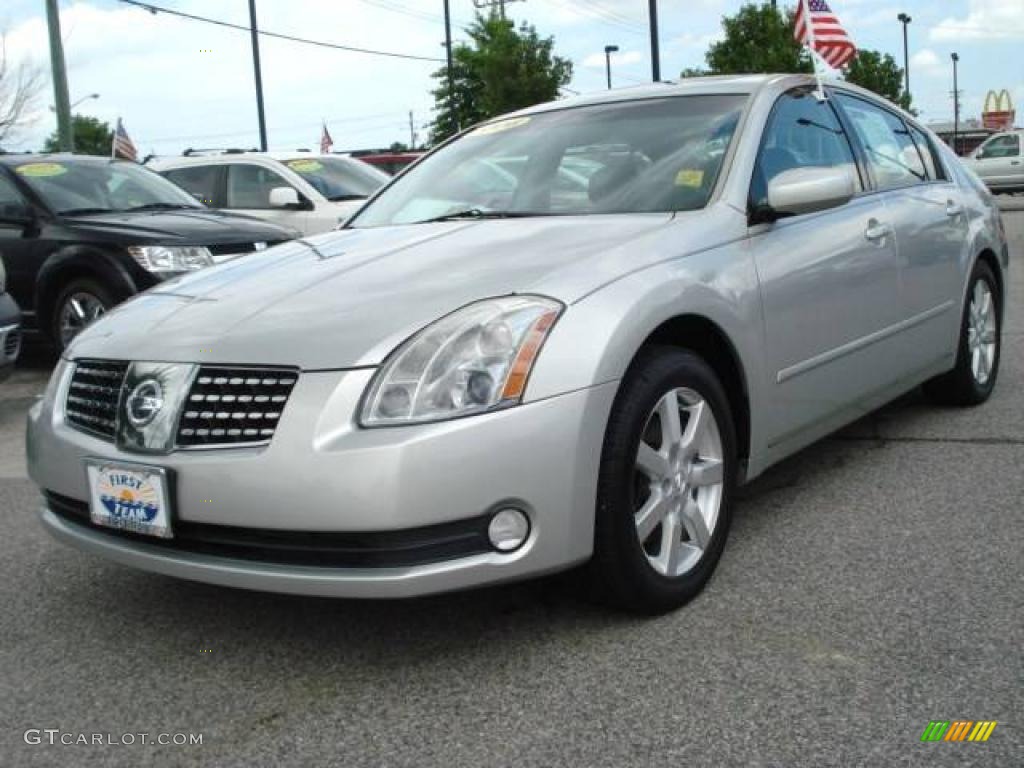 2006 Maxima 3.5 SL - Liquid Silver Metallic / Black photo #1