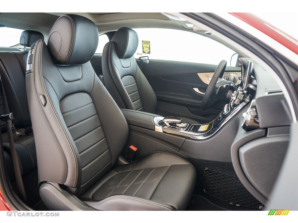 Black Interior 2017 Mercedes-Benz C 300 4Matic Coupe Photo #114595128