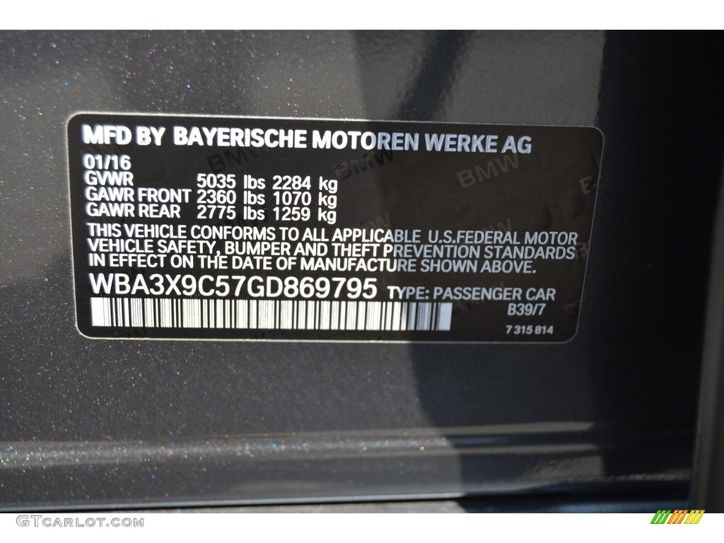 2016 3 Series 335i xDrive Gran Turismo - Mineral Grey Metallic / Black photo #34