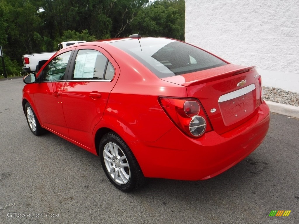 2015 Sonic LT Sedan - Red Hot / Jet Black/Dark Titanium photo #10