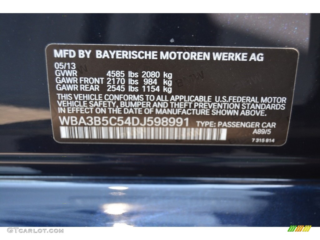 2013 3 Series 328i xDrive Sedan - Imperial Blue Metallic / Black photo #34