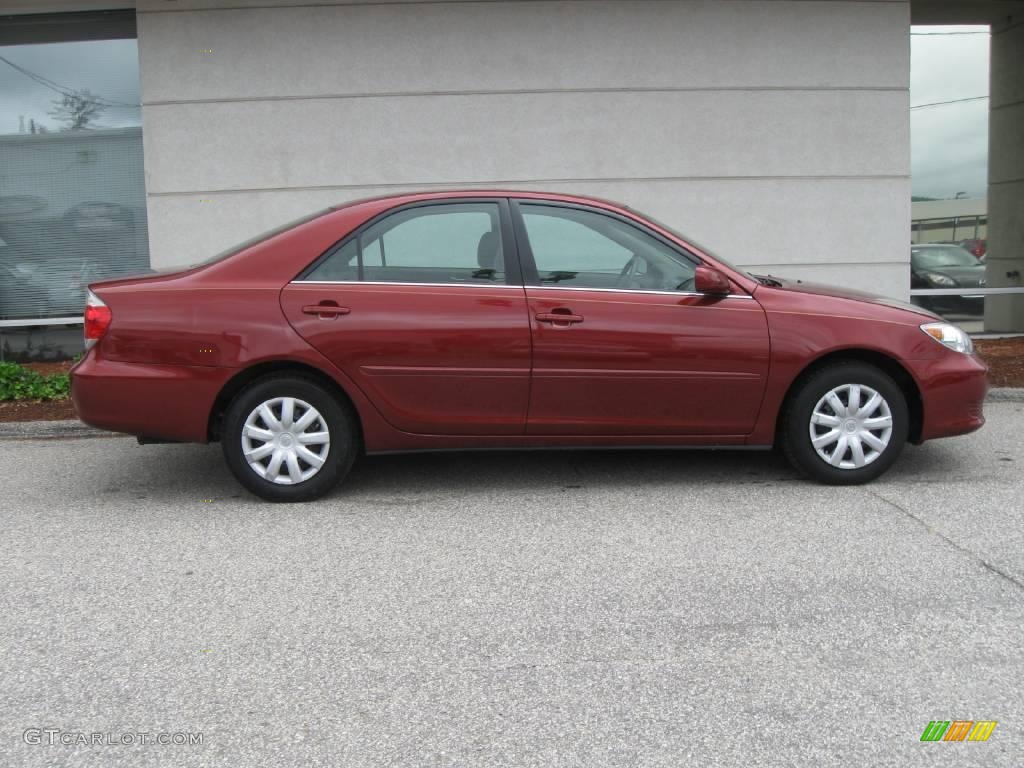 2005 Camry LE - Salsa Red Pearl / Taupe photo #2