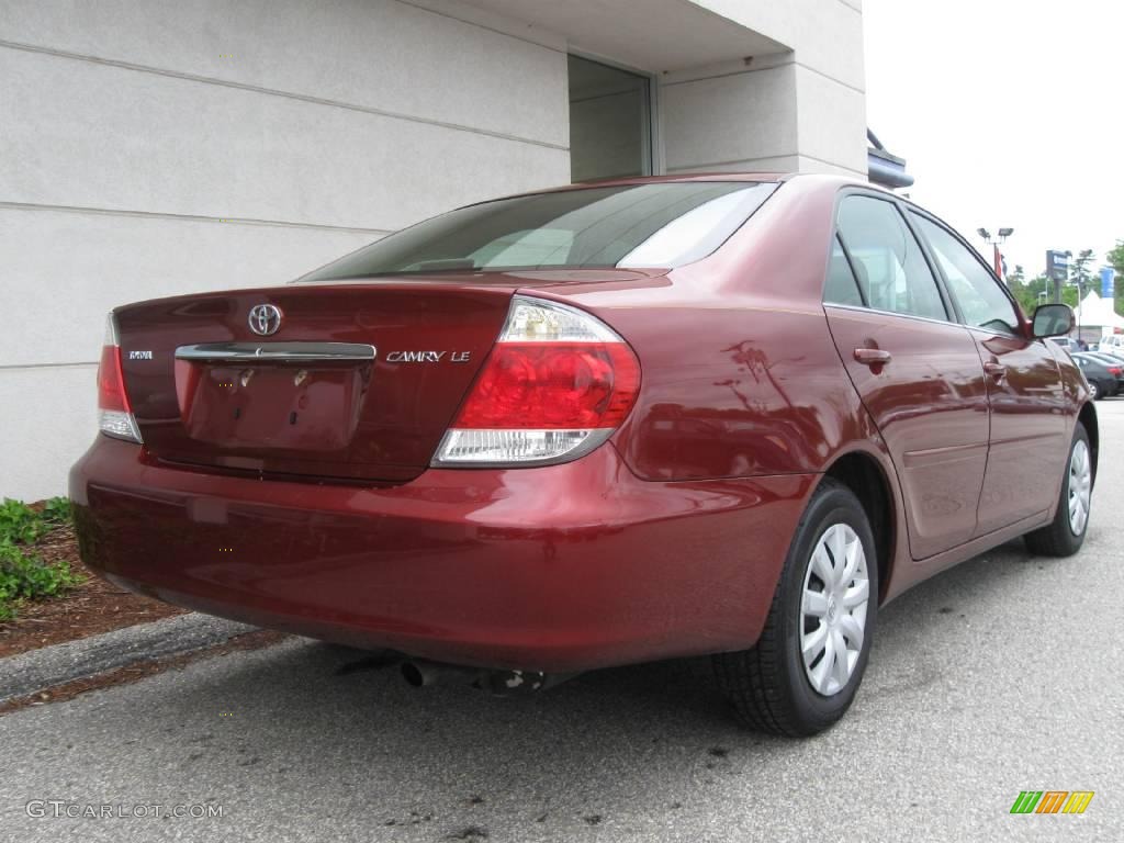 2005 Camry LE - Salsa Red Pearl / Taupe photo #3