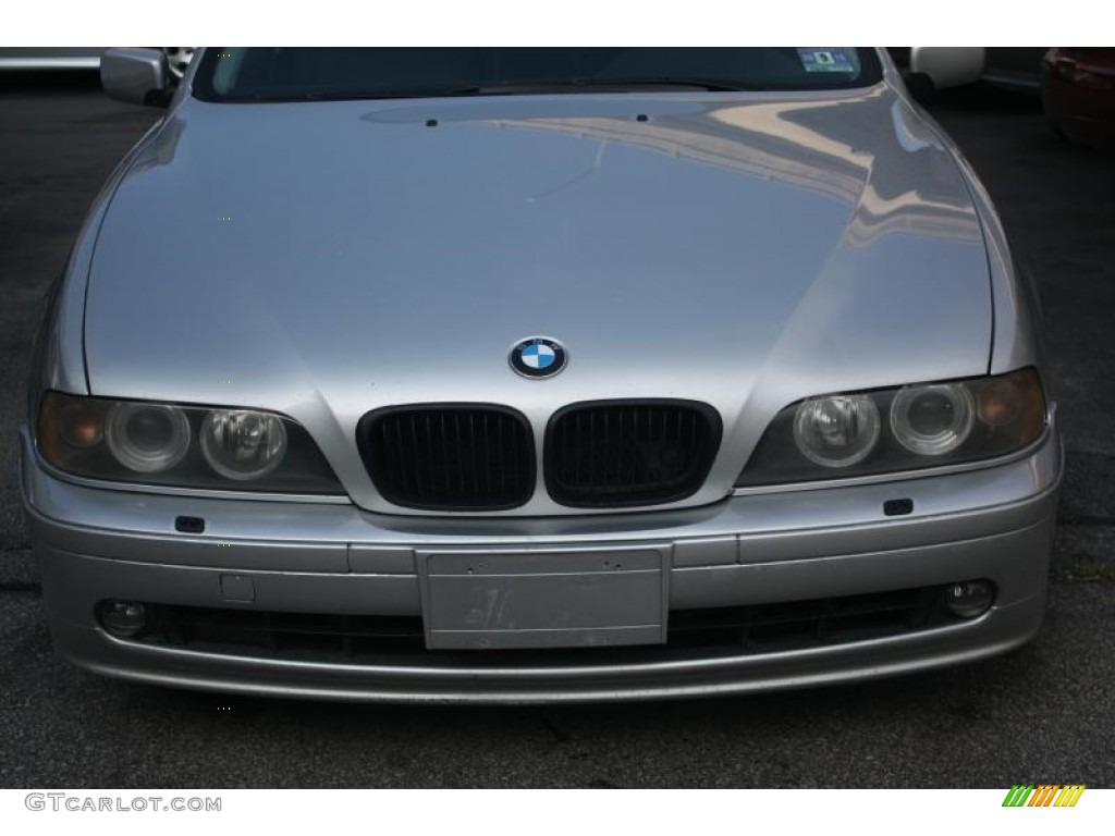 2002 5 Series 530i Sedan - Titanium Silver Metallic / Black photo #3