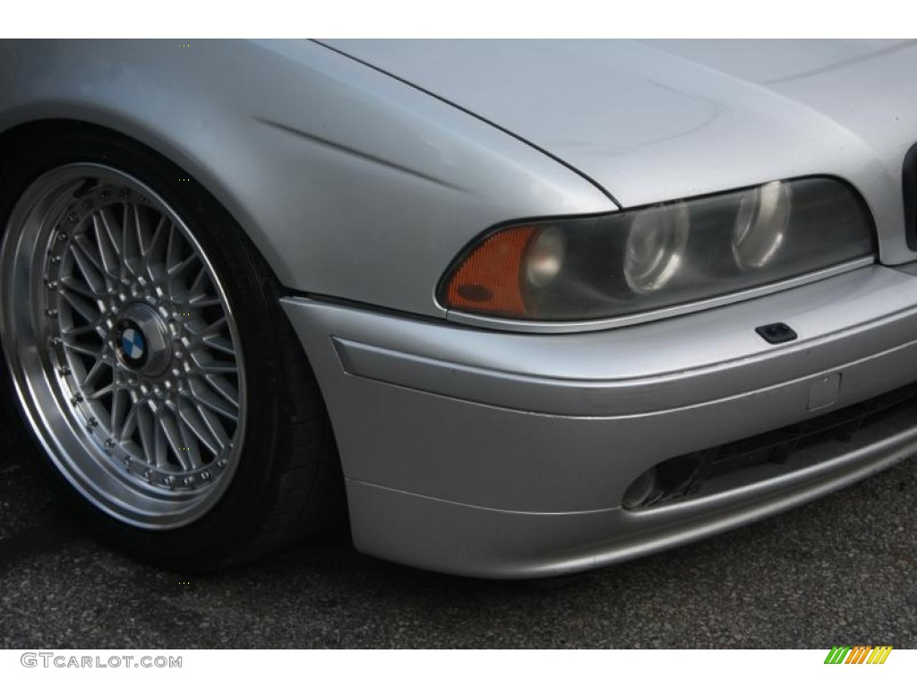 2002 5 Series 530i Sedan - Titanium Silver Metallic / Black photo #5