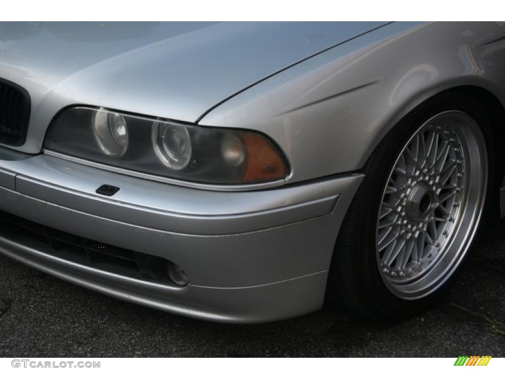 2002 5 Series 530i Sedan - Titanium Silver Metallic / Black photo #8