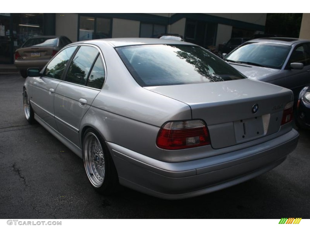 2002 5 Series 530i Sedan - Titanium Silver Metallic / Black photo #10
