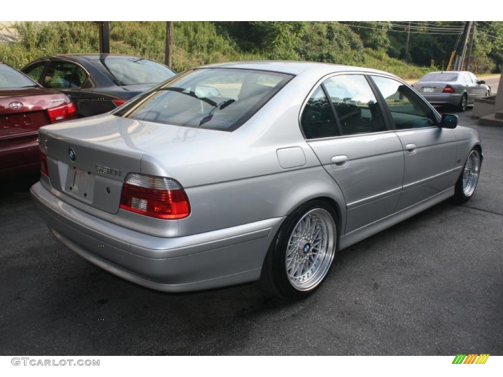 2002 5 Series 530i Sedan - Titanium Silver Metallic / Black photo #12