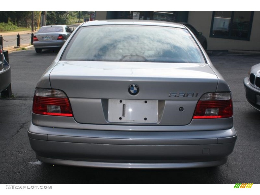 2002 5 Series 530i Sedan - Titanium Silver Metallic / Black photo #14