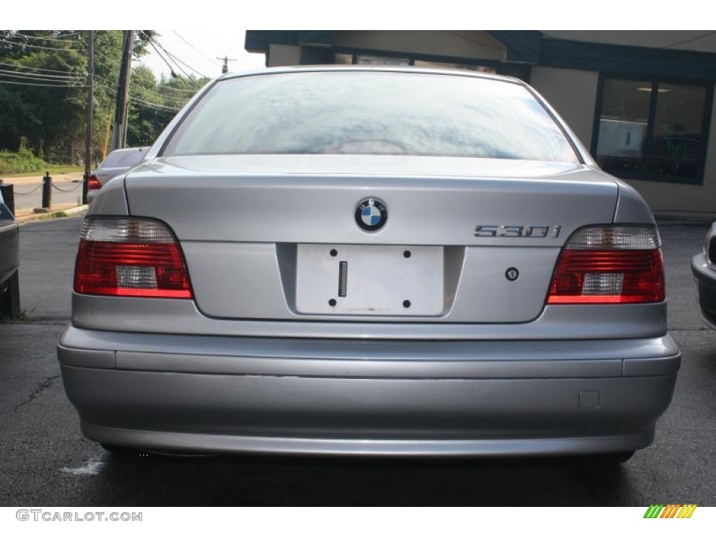 2002 5 Series 530i Sedan - Titanium Silver Metallic / Black photo #15
