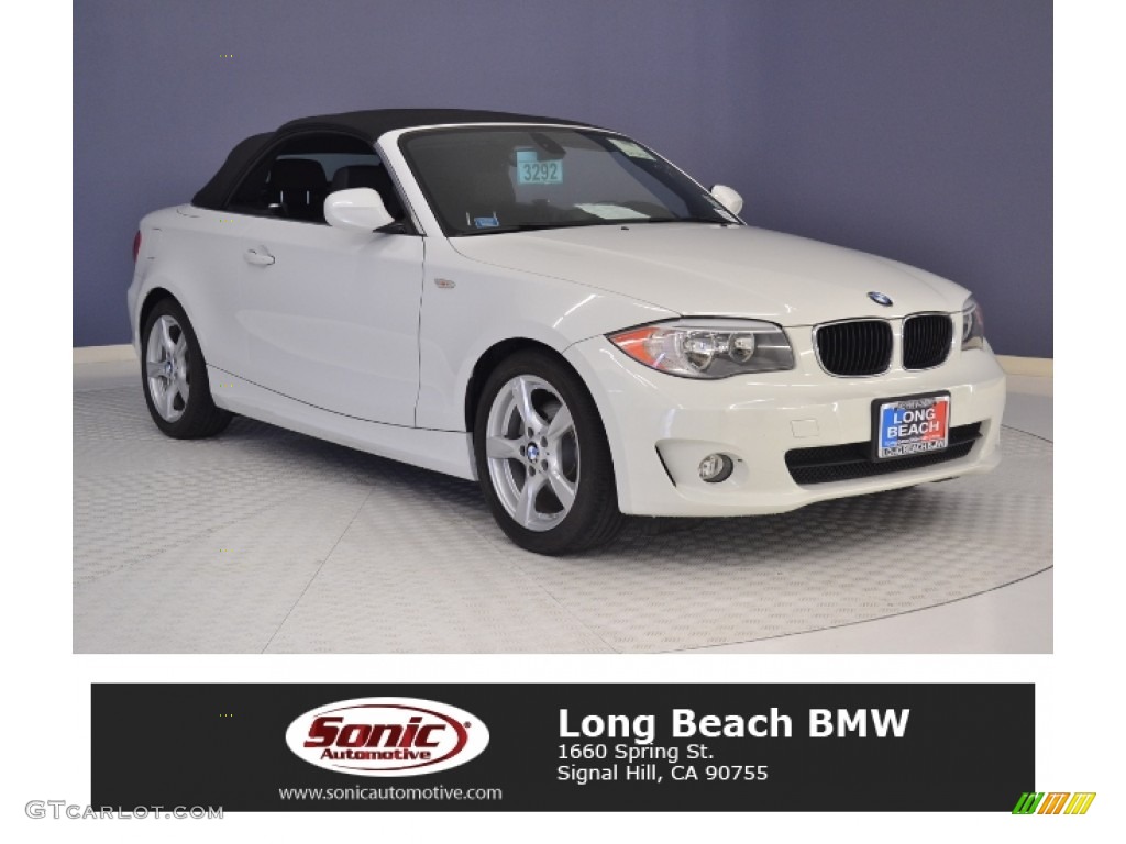 2013 1 Series 128i Convertible - Alpine White / Black photo #1